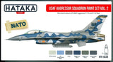 Hataka Hobby Paints U.S AIR FORCE AGGRESSOR SQUADRON PART 2 Acrylic Paint Set