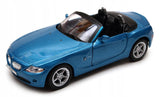 WELLY DieCast 1:34 BMW Z4 CONVERTIBLE BLUE New Model Car Metal in Box Scale 1/34
