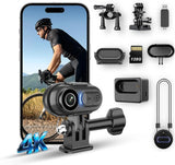4K Wearable POV Action Camera, IPX7 Waterproof Mini Body Camera with 6-Axis Imag