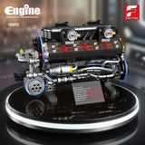 Motorized V12 DOHC Engine Building Blocks Battery Powered Mechanical Model Toy Battery