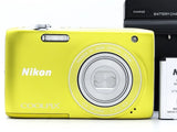 Nikon COOLPIX S3100 Yellow 14.0MP 5X Zoom Compact Digital Camera from Japan
