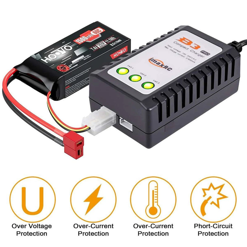 US B3 LIPO Battery Charger 7.4v 11.1v 2s 3s Cells for RC LiPo US Plug Durable AC