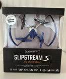 Protocol Slipstream R/C stunt drone retail box with blue quadcopter and propellers