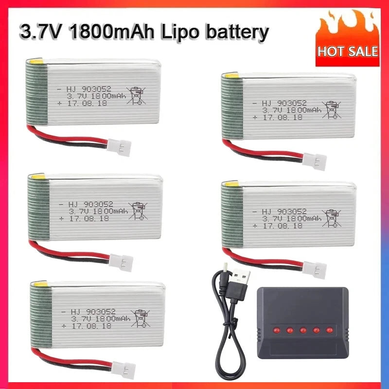 3.7v 1800mAh Lipo Battery for KY601S SYMA X5 X5S X5C X5SC X5SH X5SW M18 H5P RC