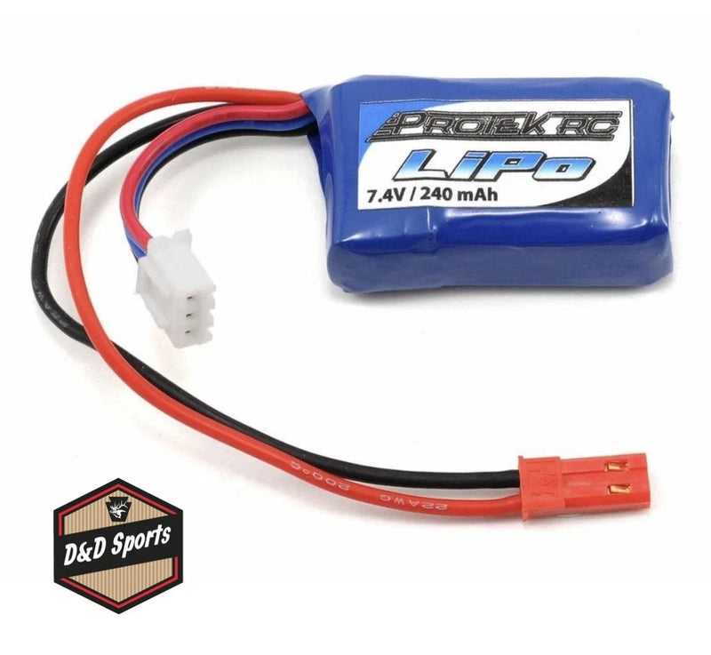 Protek PTK-5185 - 2S High Power 30C Micro LiPo Battery (7.4V/240mAh) w/JST Battery