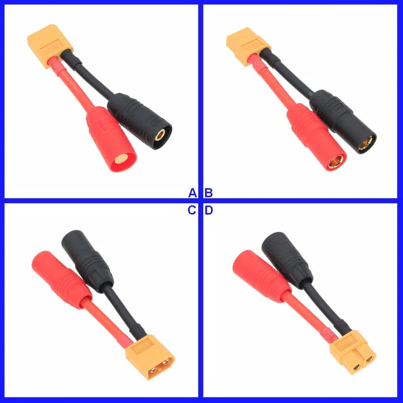 XT60 to AS150 12AWG 2inchs Adapter CableFor RC LiPo NiMH Battery FPV UAV Truck