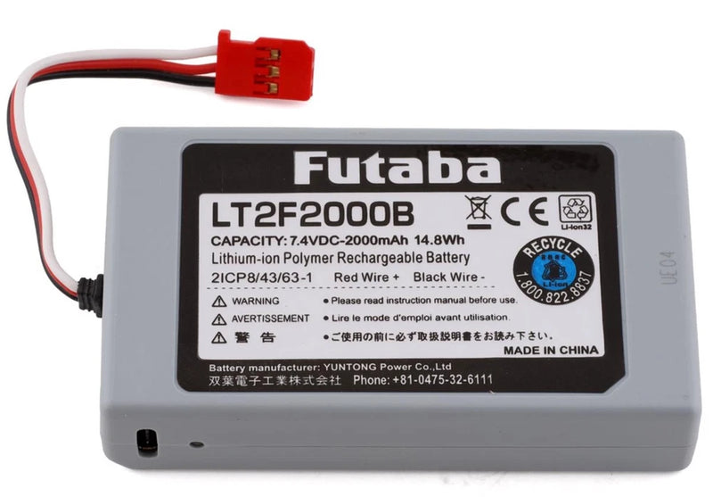 Futaba LT2F2000B LiPO 2000mAh 14.8Wh 2 Pack For T16IZ, T16IZS, and 10PX Battery