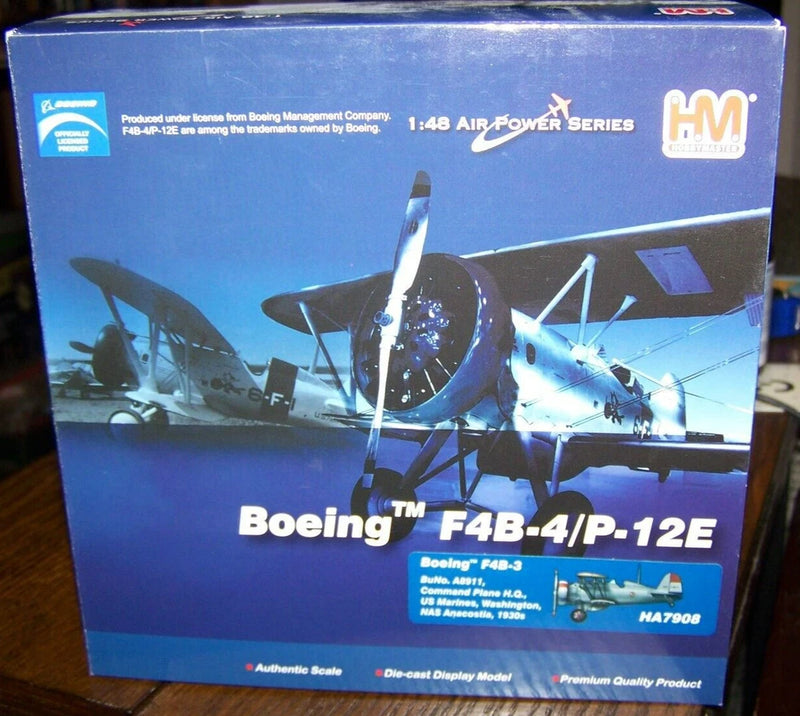 Boeing F4B-4 / P-12E Ha7908 HobbyMaster 1:48 Diecast Model, NAS Anacostia 1930s