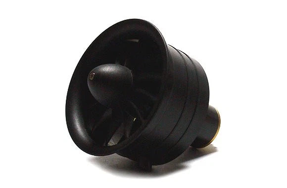 Black RC ducted fan unit with front impeller and mounting hub