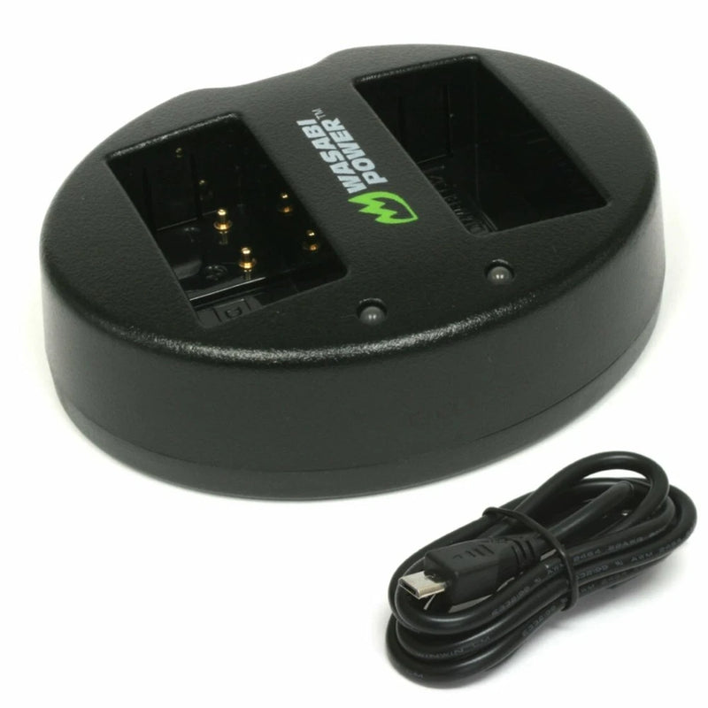 Wasabi Power Dual USB Battery Charger for Panasonic DMW-BLC12