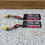 Venom Drive 11.1V 3S 1300mAh 20C LiPo RC Battery Packs Lot of 2 Battery