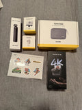 Black Insta360 action camera bundle in retail boxes and carry case