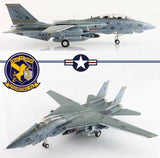 1/72 F-14B Tomcat fighter model with gray camouflage and US Navy markings
