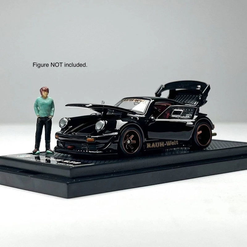 TG FG 1:64 Black RWB 930  Sports Open Model Diecast Metal Car New
