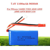 7.4V 1100mAh 25C LiPo Battery for WLtoys A949 A959 A969 A979 V912 V913 V353 Car