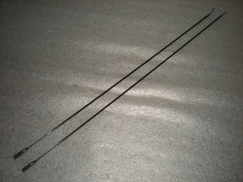 Trim slider control horn rod set, two slender black rods