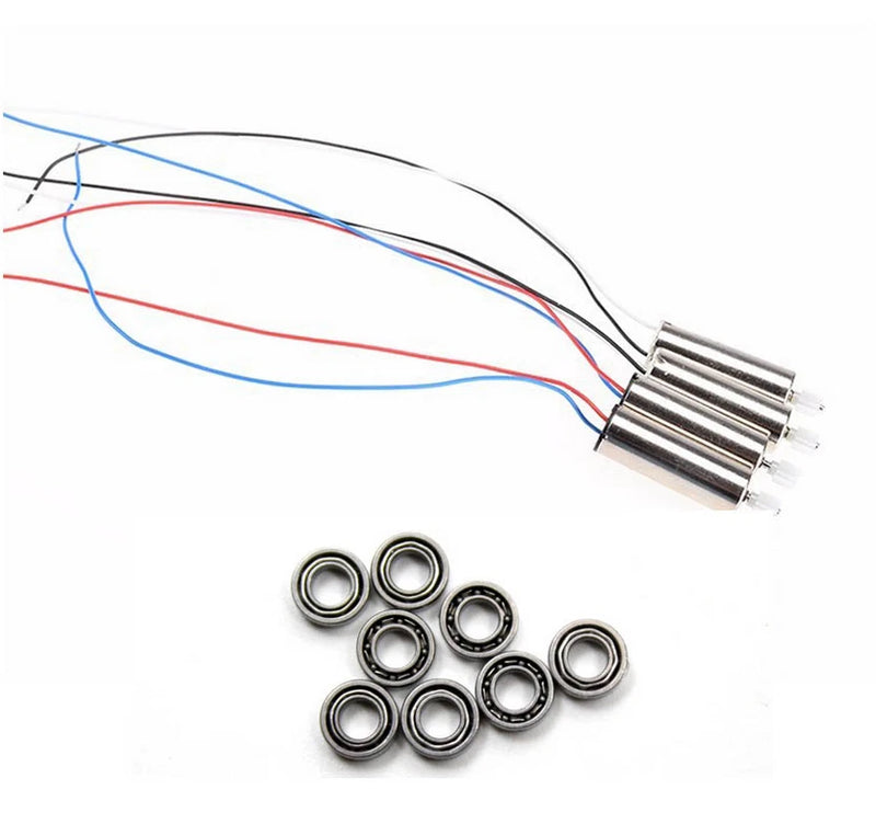 RC drone upgrade kit with cylindrical motor and metal bearing set