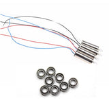 RC drone upgrade kit with cylindrical motor and metal bearing set