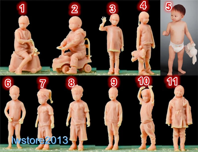 1/64 1/87 1/43 1/18 1/24 1/35 Baby Kids Miniatures Figures Model Toys QL0092