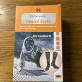 M Rechargeable Heated Socks Model LI-SOCKS-6000 Rechargeable Battery Black New Battery