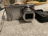 Panasonic LUMIX DMC-TZ22 14.1 MP Digital Camera Silver ( Battery Cover Missing)