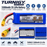 Turnigy 3300mAh 3S 11.1V 30C LiPo Battery XT60 RC Car Plane Drone Battery