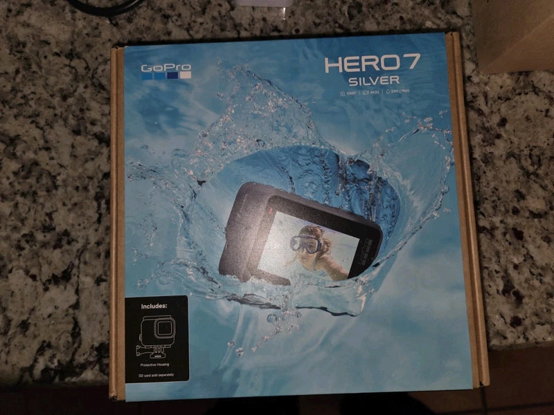 GoPro HERO7 Silver action camera retail box, sealed package