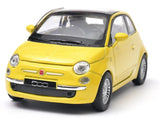 Welly 2007 Fiat 500 Yellow 1:34 1:39 Scales 4.5 Inch Diecast Model in Box
