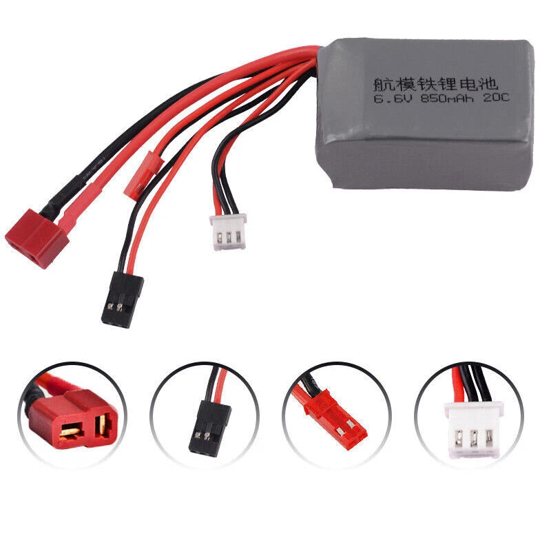 Receiver 6.6V 850mAh 20C lifepo4 Battery for RC Toy car Boat Drone Transmitter