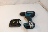 MAKITA 18V cordless 1/2-inch drill with removable battery pack, blue and black