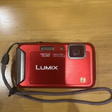 Panasonic Lumix DMC-FT20 Red Waterproof Compact Camera 16MP 4x Zoom From Japan