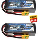 NHX hard case LiPo battery pack, 3S 11.1V 8000mAh, XT90 connectors