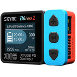 Smart Balance Lipo Battery Charger 1S-6S, 300W DC, 80W PD, Discharger & Storage Battery