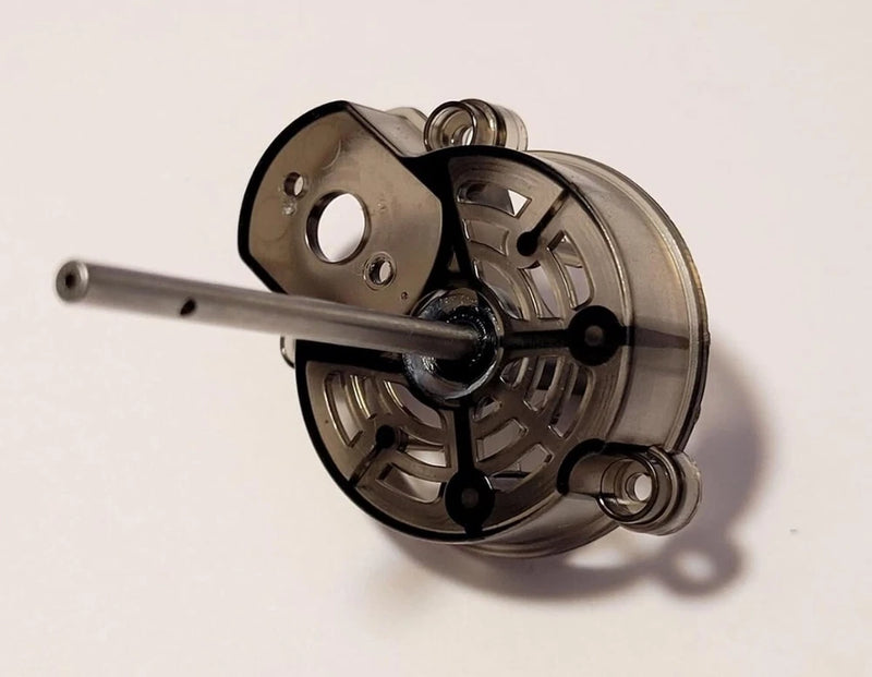 Drone motor base assembly with metal motor shaft and circular housing