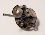 Drone motor base assembly with metal motor shaft and circular housing