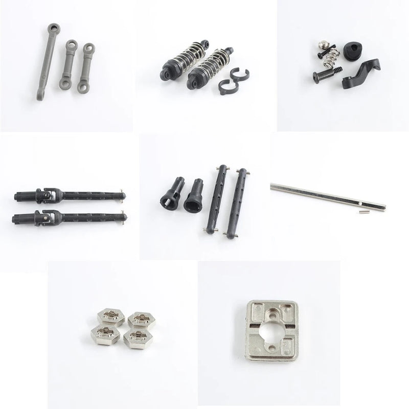 KingVal Steering Rod/Shocks/Drive Shaft/Motor Mount for SCY 18101 18103 RC Car