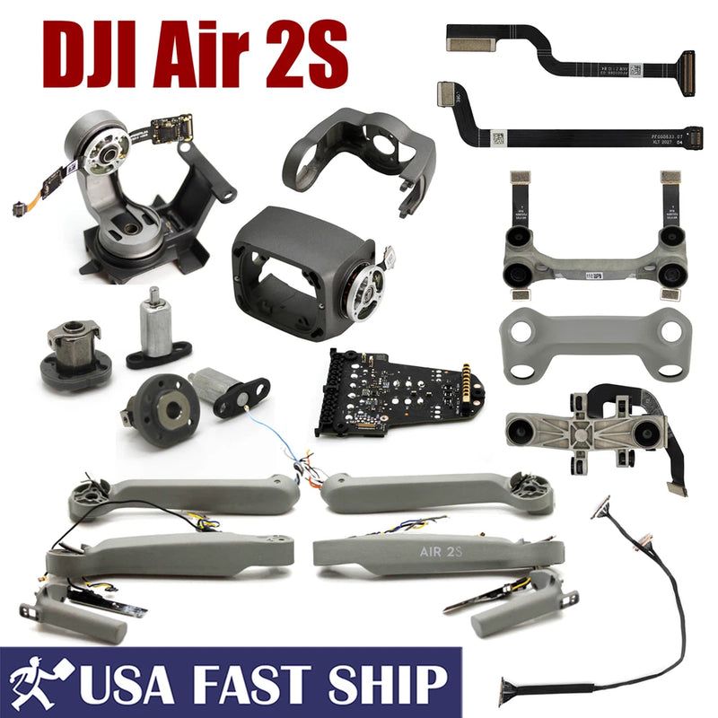 DJI Air 2S gimbal motor arm shell and flex cable set with circuit board