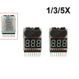 1-5x Lipo Alarm Battery Low Voltage 1S-8S Buzzer Indicator RC Checker Tester LED