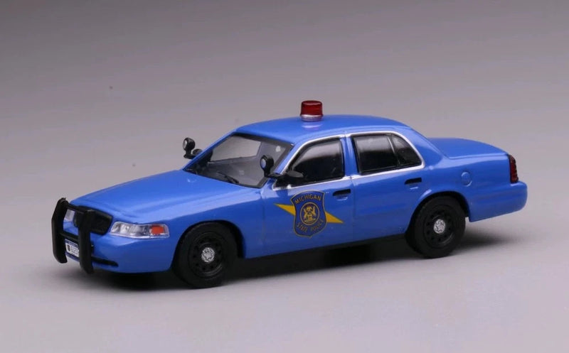 ED 1:64 596 Michigan State Police Crown Victoria CV Model Diecast Collect Car