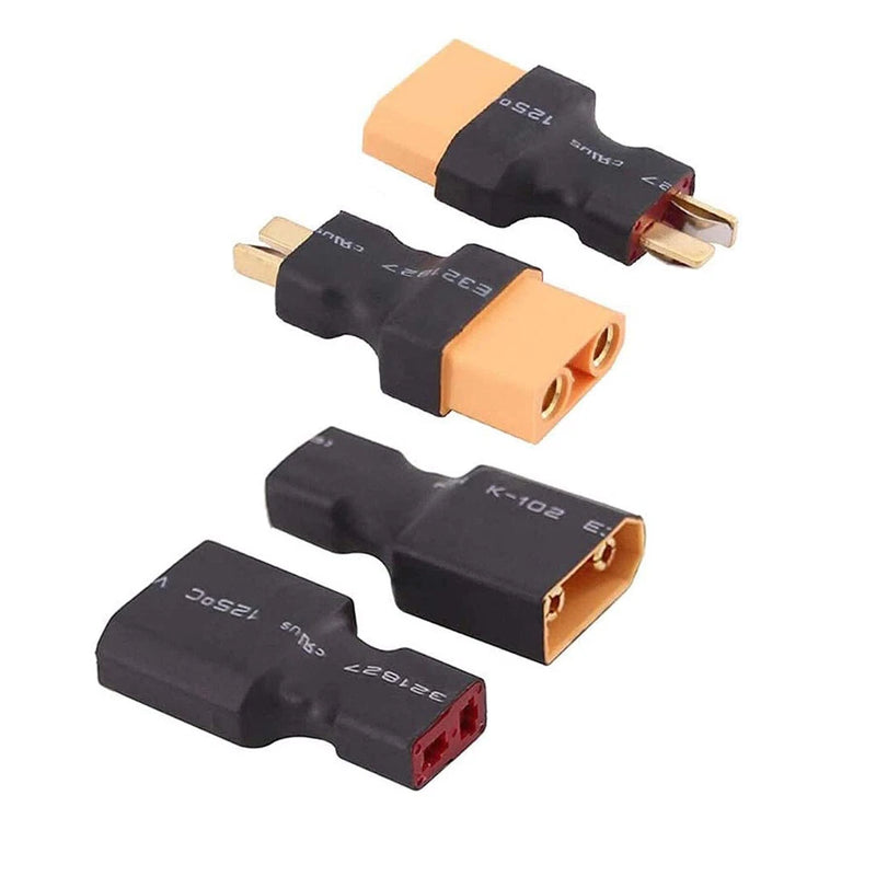 2Pair XT90 to Deans T Plug No Cable Conversion Connector Adapter fo RC FPV Drone
