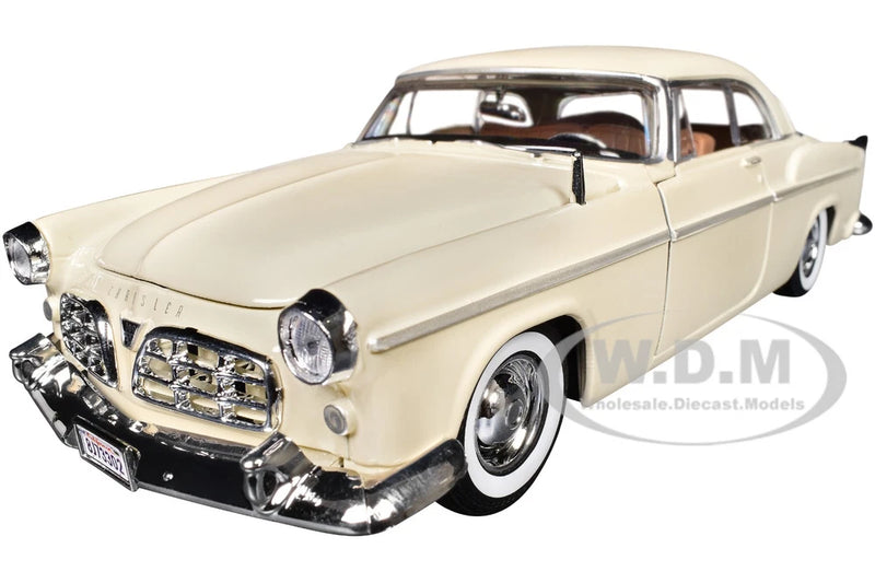 1955 CHRYSLER C300 CREAM 1/24 DIECAST MODEL CAR BY MOTORMAX 73302