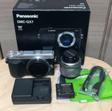 [Exc+3 in Box] Panasonic Lumix DMC-GX7 Silver &OLYMPUS 14-42mm Lens From JAPAN