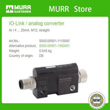 5000-00501-1110000 MURR IO-Link analog converter AI I 4-20mA M12 straight NEW