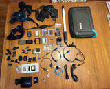 GoPro HERO4 Black Action Camera And Wide Variety Of accessories.