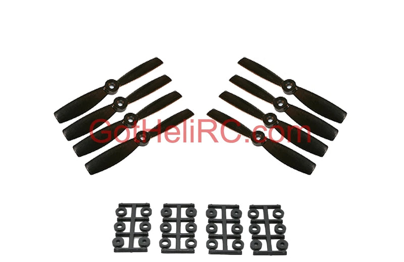 HQ Prop Bullnose 4045 4x4.5 BLACK MultiRotor propeller (TOTAL 8PCS), FREE SHIP