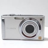 Panasonic LUMIX compact digital camera, silver body with front lens