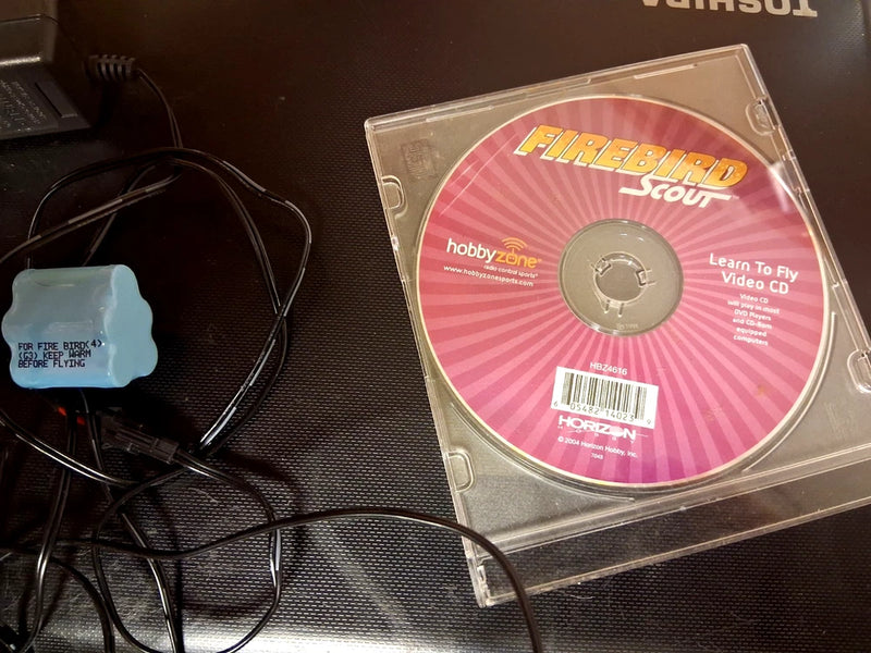 Hobby Zone Firebird Scout learn-to-fly video CD in clear plastic case