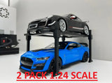 2 Pack Car Lift 1:24 Scale Diecast Model Display Stand - Choose Your Color!