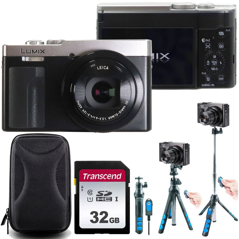 Panasonic Lumix ZS99 30X Optical Zoom Digital Camera (Silver) Best Travel Kit