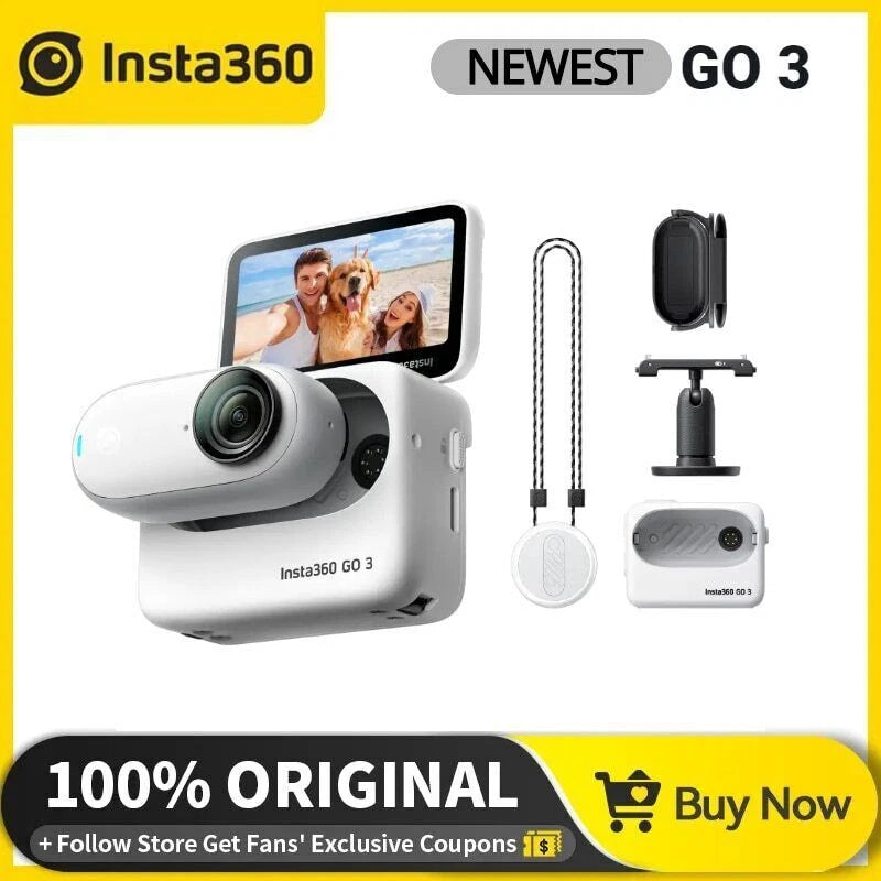 2023 Insta360 GO 3 Mini Action Camera,Waterproof,Hands-Free POV,Stabilization